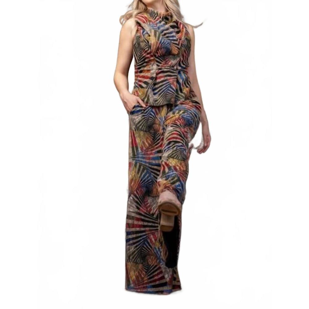 NEW SAMUEL DONG sleeveless top in gold multi